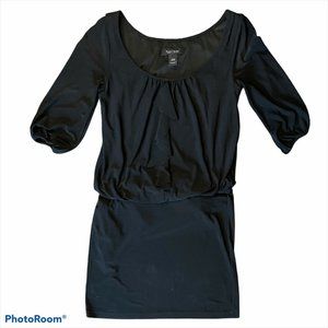 White House Black Market Womens Black Lined 3/4 Sleeve Mini Dress - Size XXS